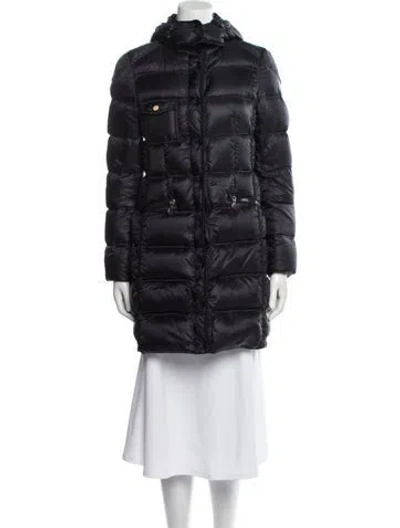 Pre-owned Moncler Nylon Down Coat In Black