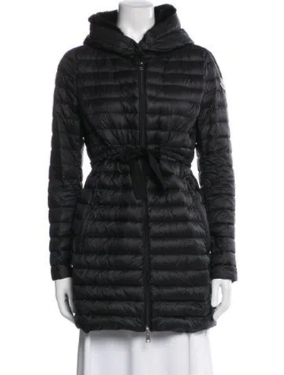 Pre-owned Moncler Nylon Down Coat In Black