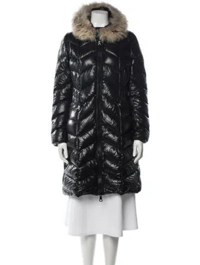 Pre-owned Moncler Nylon Down Coat In Black