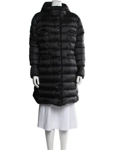 Pre-owned Moncler Nylon Down Coat In Black