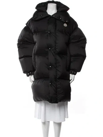 Pre-owned Moncler Nylon Down Coat In Black