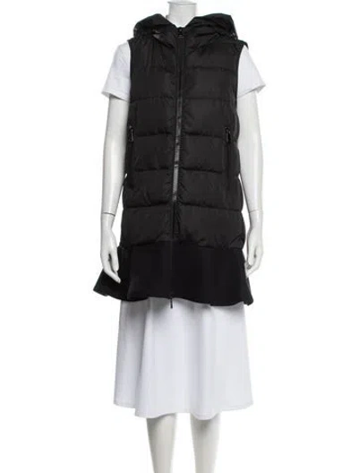 Pre-owned Moncler Nylon Down Coat In Black