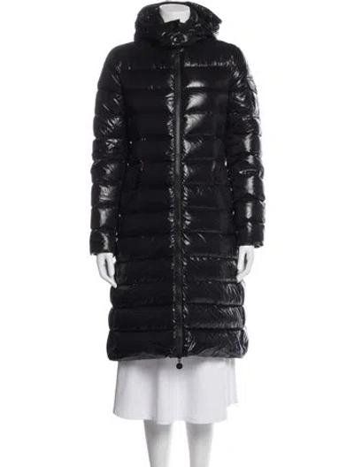 Pre-owned Moncler Nylon Down Coat In Black