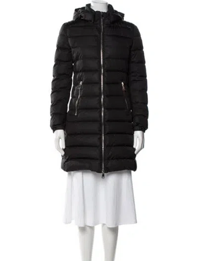 Pre-owned Moncler Nylon Down Coat In Black