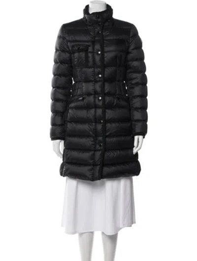 Pre-owned Moncler Nylon Down Coat In Black