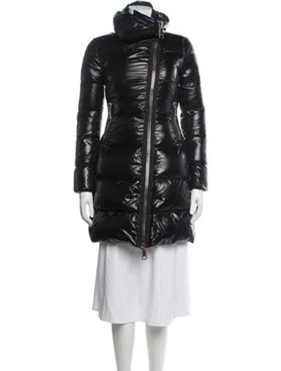 Pre-owned Moncler Nylon Down Coat In Black