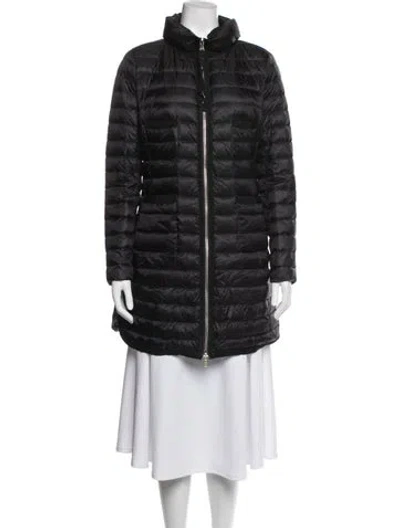 Pre-owned Moncler Nylon Down Coat In Black