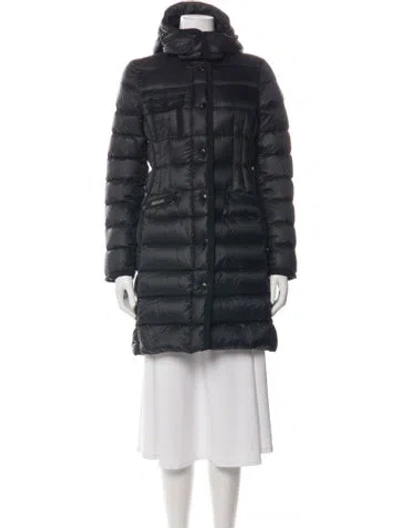 Pre-owned Moncler Nylon Down Coat In Black