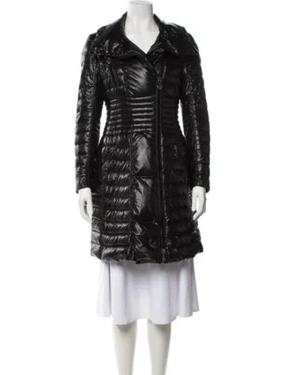 Pre-owned Moncler Nylon Down Coat In Black