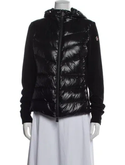 Pre-owned Moncler Nylon Down Coat In Black