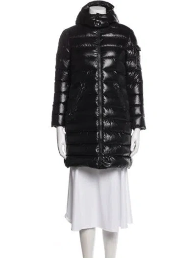 Pre-owned Moncler Nylon Down Coat In Black