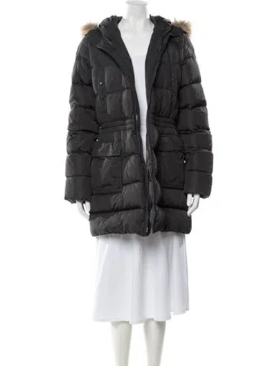 Pre-owned Moncler Nylon Down Coat In Black