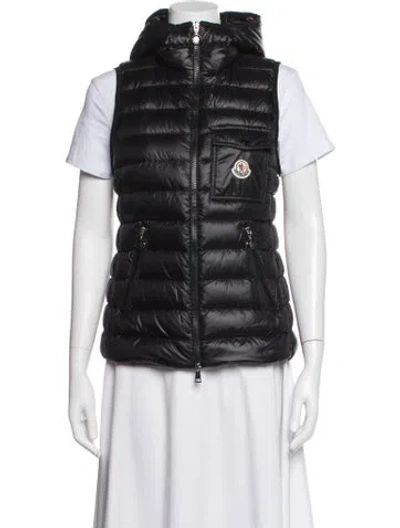 Pre-owned Moncler Nylon Down Coat In Black