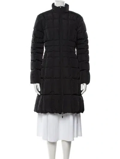 Pre-owned Moncler Nylon Down Coat In Black