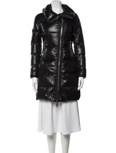 Pre-owned Moncler Nylon Down Coat In Black