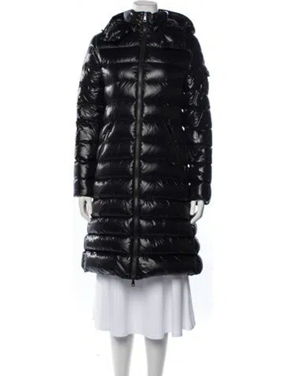 Pre-owned Moncler Nylon Down Coat In Black