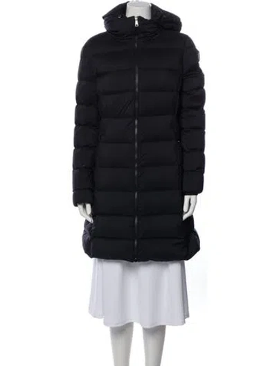 Pre-owned Moncler Nylon Down Coat In Blue