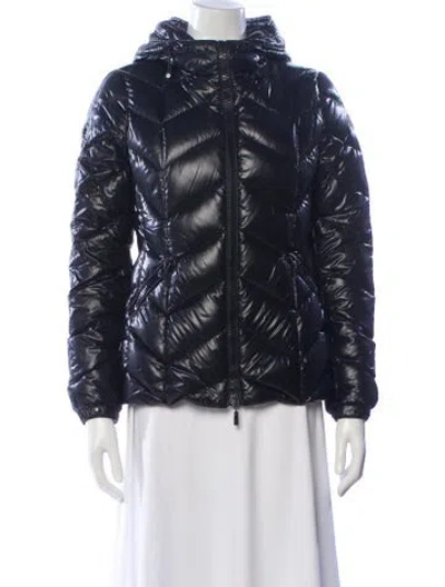 Pre-owned Moncler Nylon Down Coat In Blue