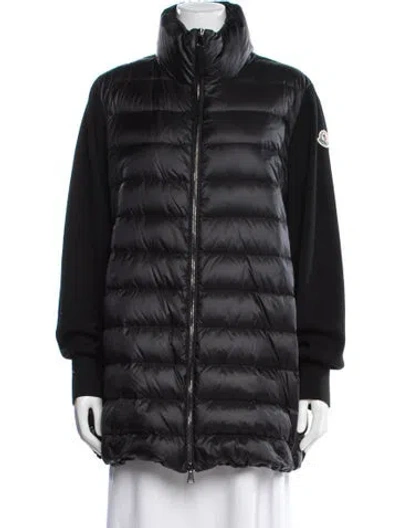Pre-owned Moncler Nylon Down Coat In Blue