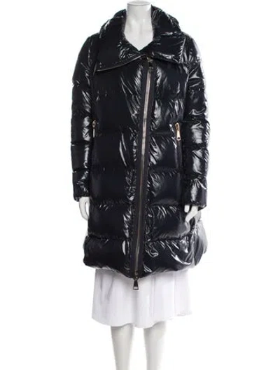 Pre-owned Moncler Nylon Down Coat In Blue
