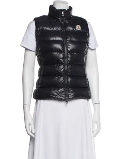 Pre-owned Moncler Nylon Down Coat In Blue