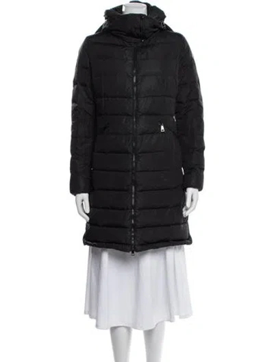 Pre-owned Moncler Nylon Down Coat In Blue