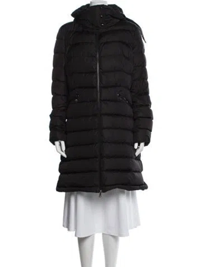 Pre-owned Moncler Nylon Down Coat In Blue
