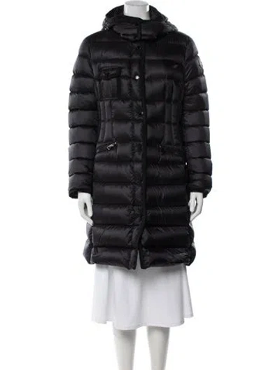 Pre-owned Moncler Nylon Down Coat In Blue