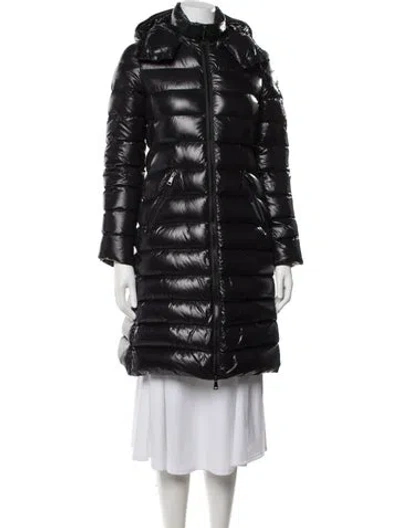 Pre-owned Moncler Nylon Down Coat In Blue