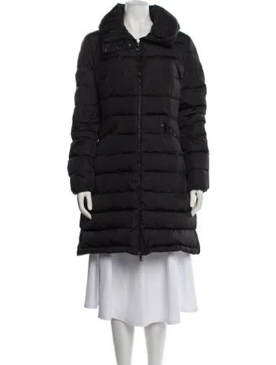 Pre-owned Moncler Nylon Down Coat In Gray