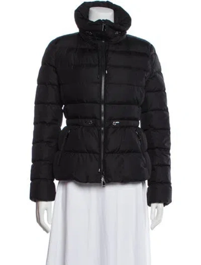 Pre-owned Moncler Nylon Down Coat In Gray