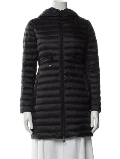 Pre-owned Moncler Nylon Down Coat In Gray