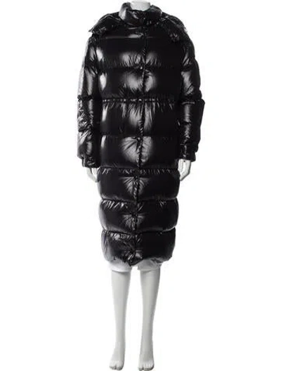 Pre-owned Moncler Nylon Down Coat In Gray