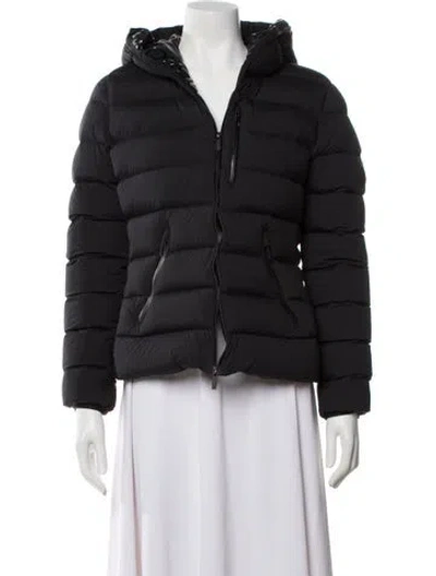 Pre-owned Moncler Nylon Down Coat In Gray