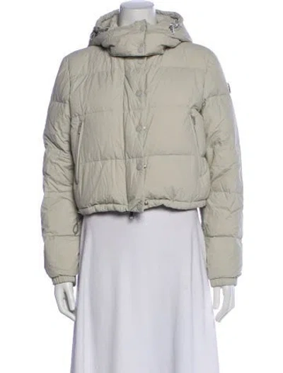 Pre-owned Moncler Nylon Down Coat In Neutral