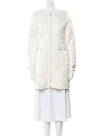 Pre-owned Moncler Nylon Down Coat In Neutral