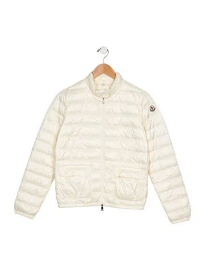 Pre-owned Moncler Nylon Down Coat In Neutral