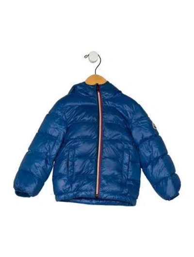 Pre-owned Moncler Babies' Nylon Down Full Zip Jacket In Blue
