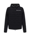 Moncler Padded Zip-up Sweatshirt In Black