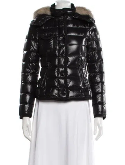Pre-owned Moncler Nylon Down Jacket In Black
