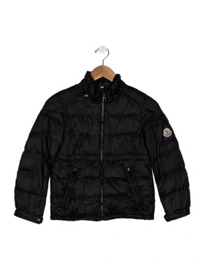 Pre-owned Moncler Kids' Nylon Down Jacket In Black