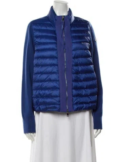 Pre-owned Moncler Nylon Down Jacket In Blue
