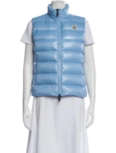 Pre-owned Moncler Nylon Down Jacket In Blue