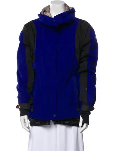 Pre-owned Moncler Nylon Down Jacket In Blue