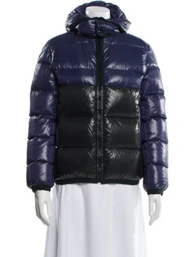 Pre-owned Moncler Nylon Down Jacket In Blue