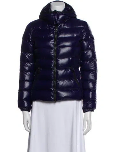 Pre-owned Moncler Nylon Down Jacket In Blue