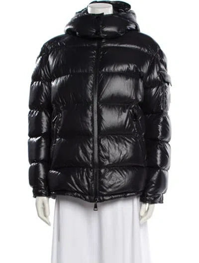 Pre-owned Moncler Nylon Down Jacket In Blue