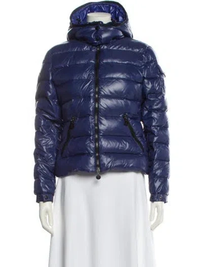 Pre-owned Moncler Nylon Down Jacket In Blue