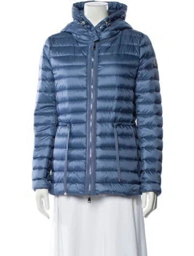 Pre-owned Moncler Nylon Down Jacket In Blue