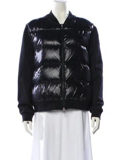 Pre-owned Moncler Nylon Down Jacket In Blue